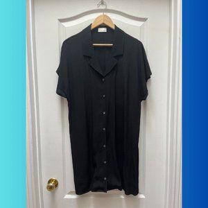 Aritzia Wilfred Free Black Shirtdress in Size Medium